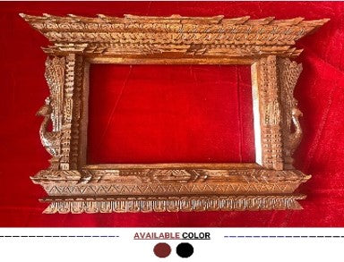 Nepali Hand Carved Wooden Photo Frame