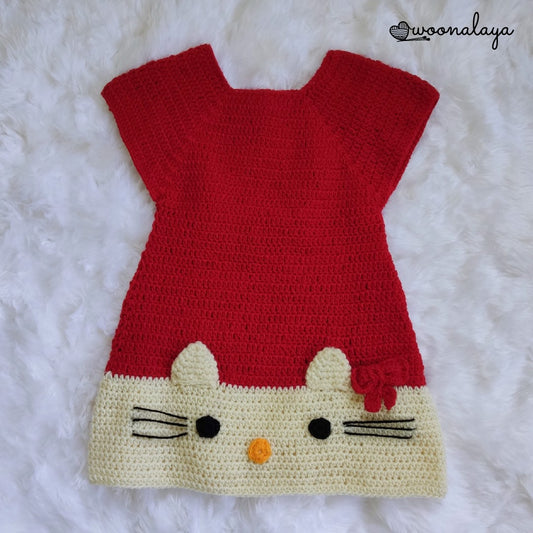 Woonalaya Hand Knitted Kitty Frock