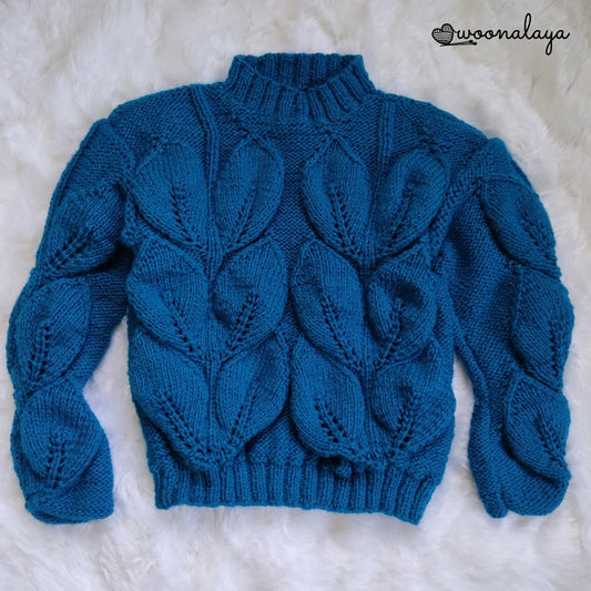 Woonalaya Hand Knitted Leaf Sweaters