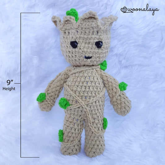 Woonalaya Hand Knitted Baby Groot Soft Toy