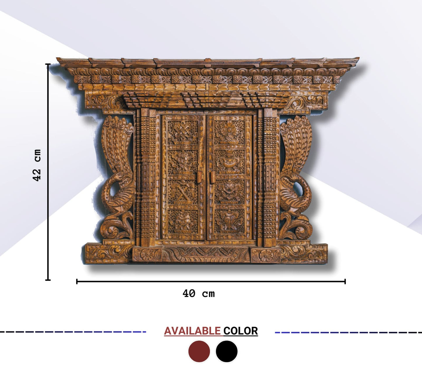 Handcrafted Traditional Wooden Door For Wall